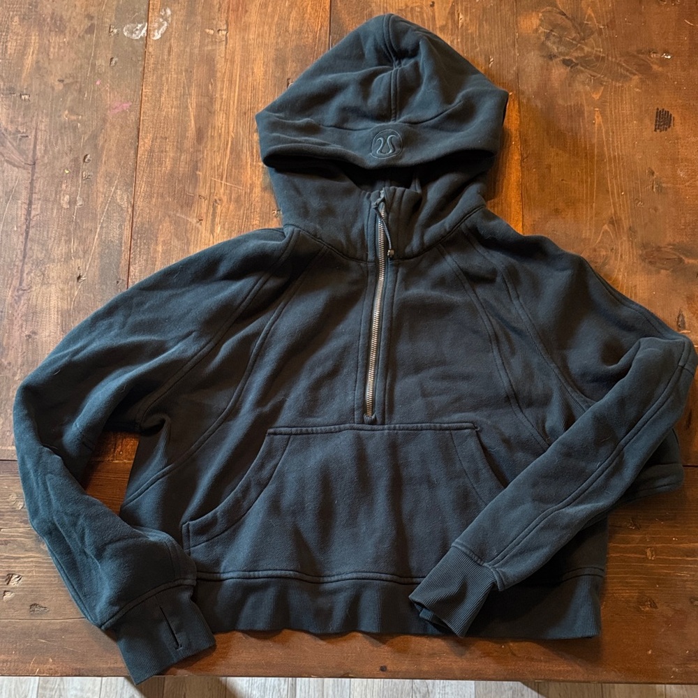 lululemon athletica Women’s Black Half-Zip Hoodie Sweater